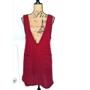 6ixty8ight Red Jumper Winter Dress Fleece Junior M